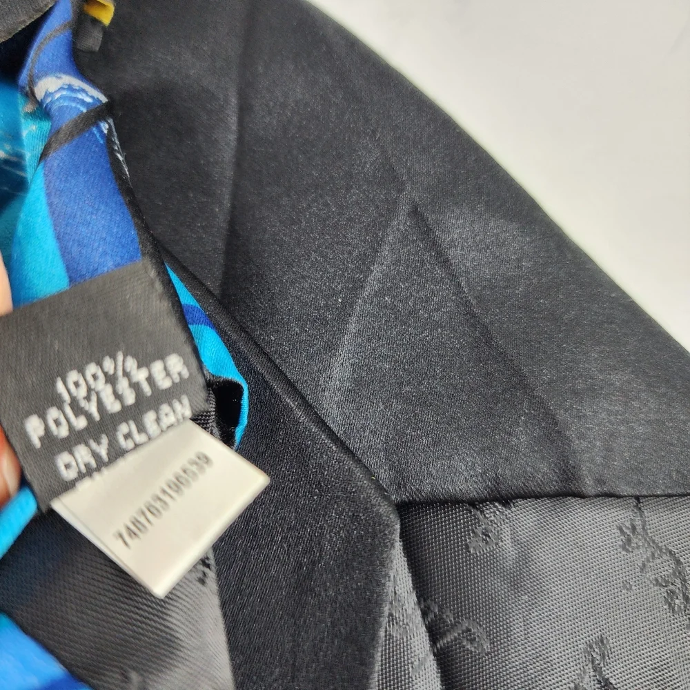 J . GARCIA Blue & Black Tie.